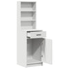 Highboard med skuffe Hvid 40 x 40,5 x 135 cm Konstrueret træ