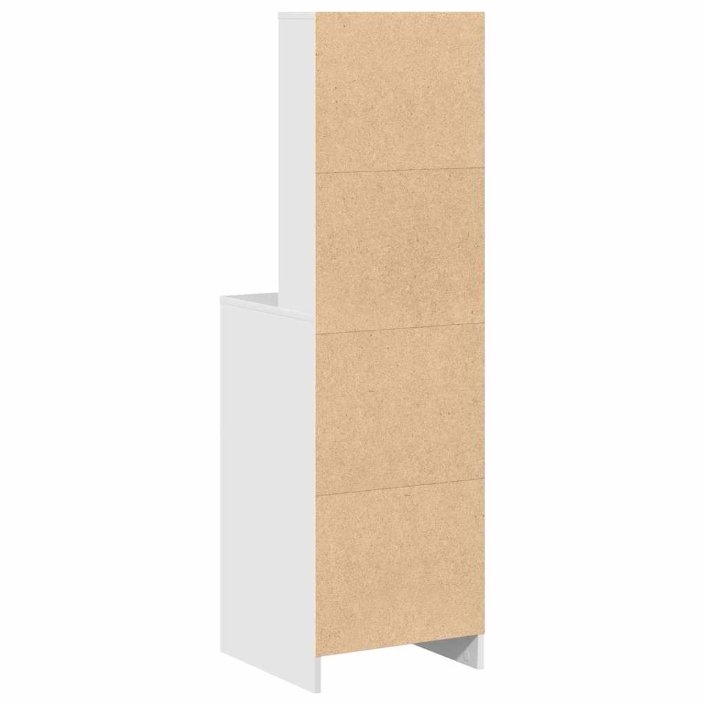 Highboard med skuffe Hvid 40 x 40,5 x 135 cm Konstrueret træ
