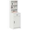 Highboard med skuffe Hvid 40 x 40,5 x 135 cm Konstrueret træ