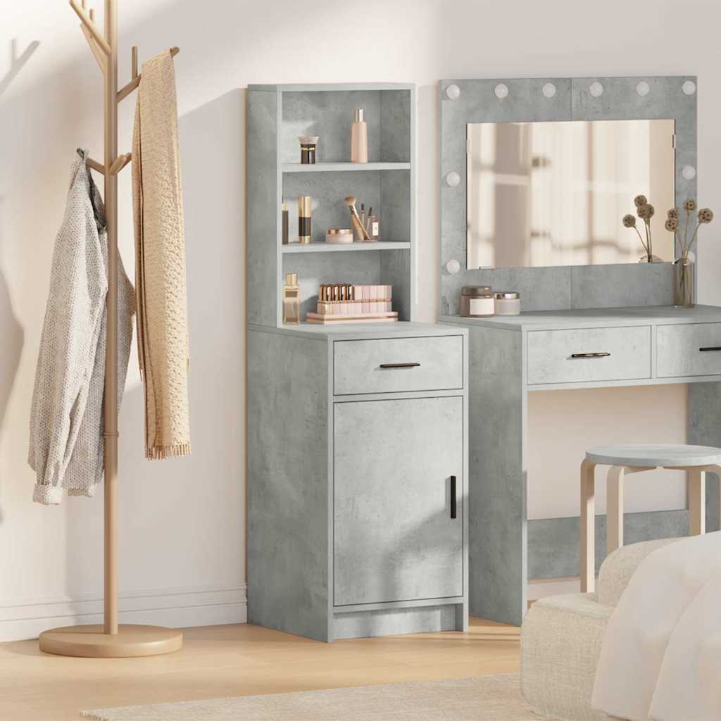 Highboard Beton Grå 40 x 40,5 x 135 cm Konstrueret træ