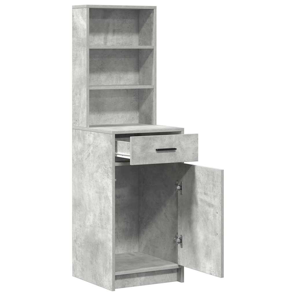 Highboard Beton Grå 40 x 40,5 x 135 cm Konstrueret træ