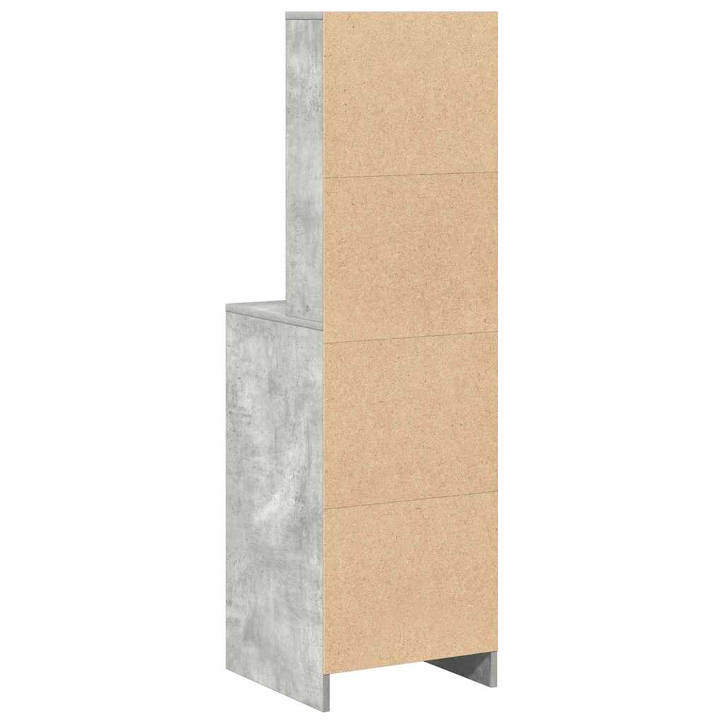 Highboard Beton Grå 40 x 40,5 x 135 cm Konstrueret træ