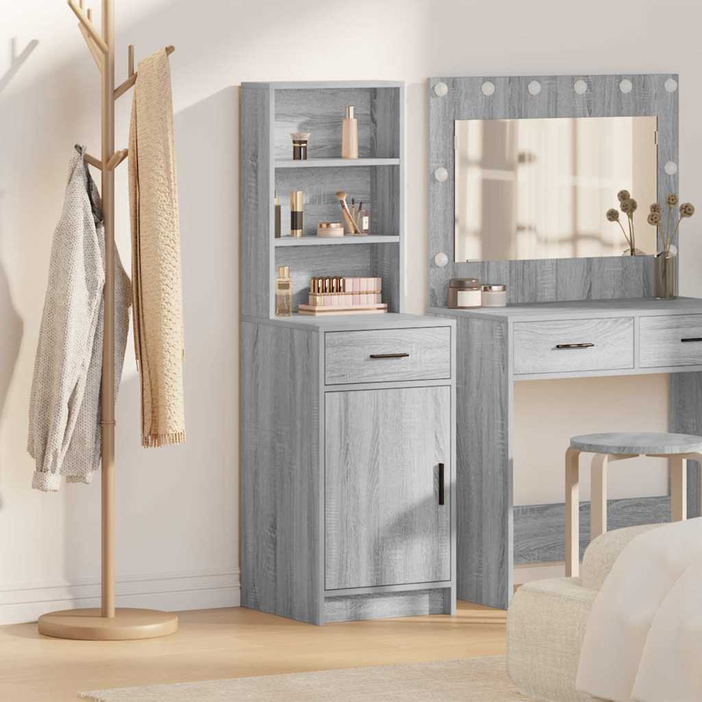 Highboard Grå sonoma-eg 40 x 40,5 x 135 cm Konstrueret træ