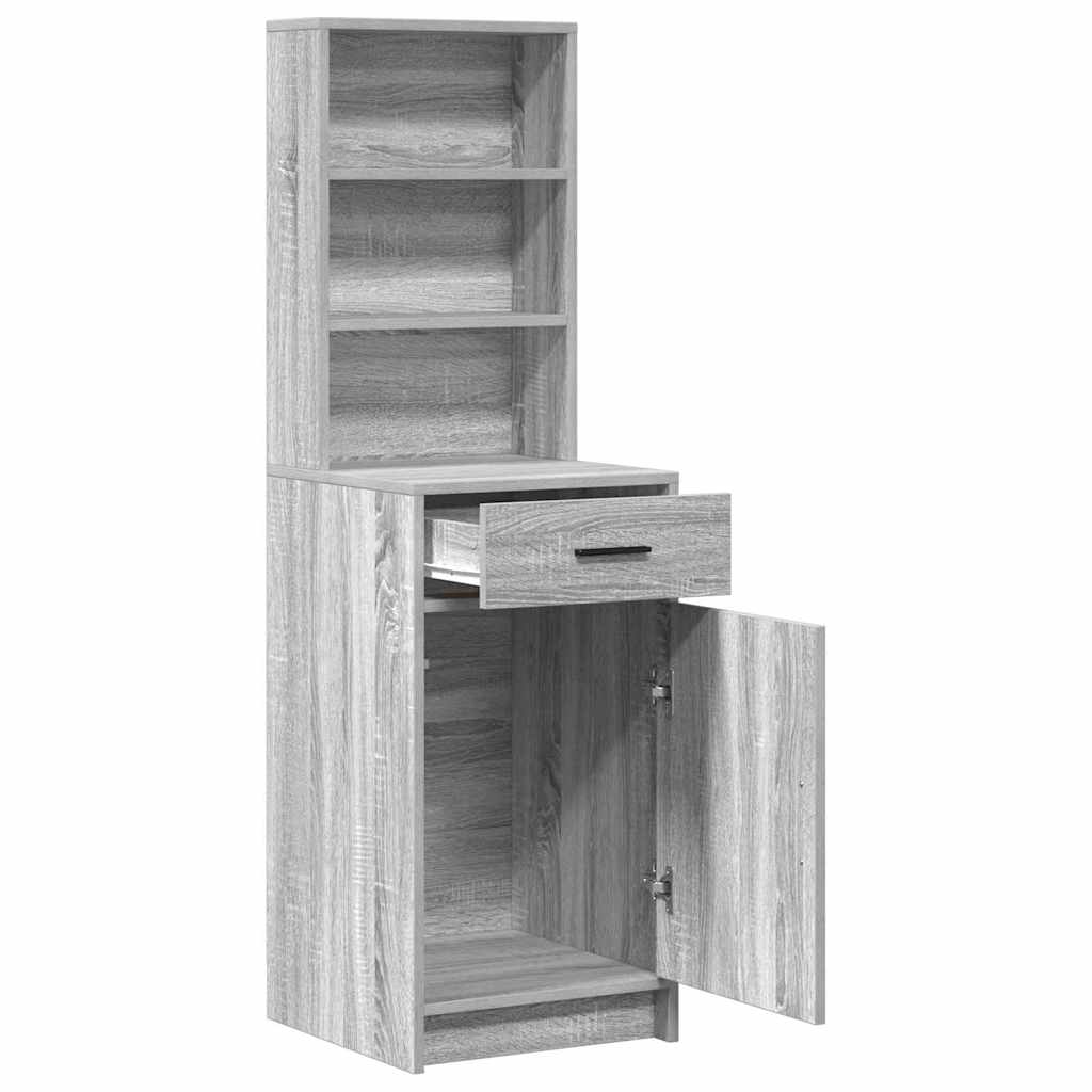 Highboard Grå sonoma-eg 40 x 40,5 x 135 cm Konstrueret træ