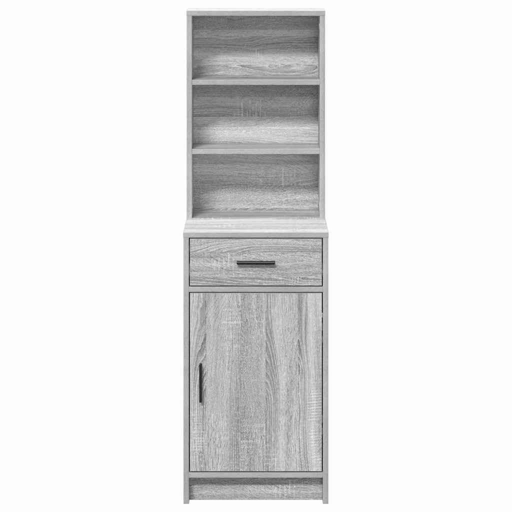 Highboard Grå sonoma-eg 40 x 40,5 x 135 cm Konstrueret træ