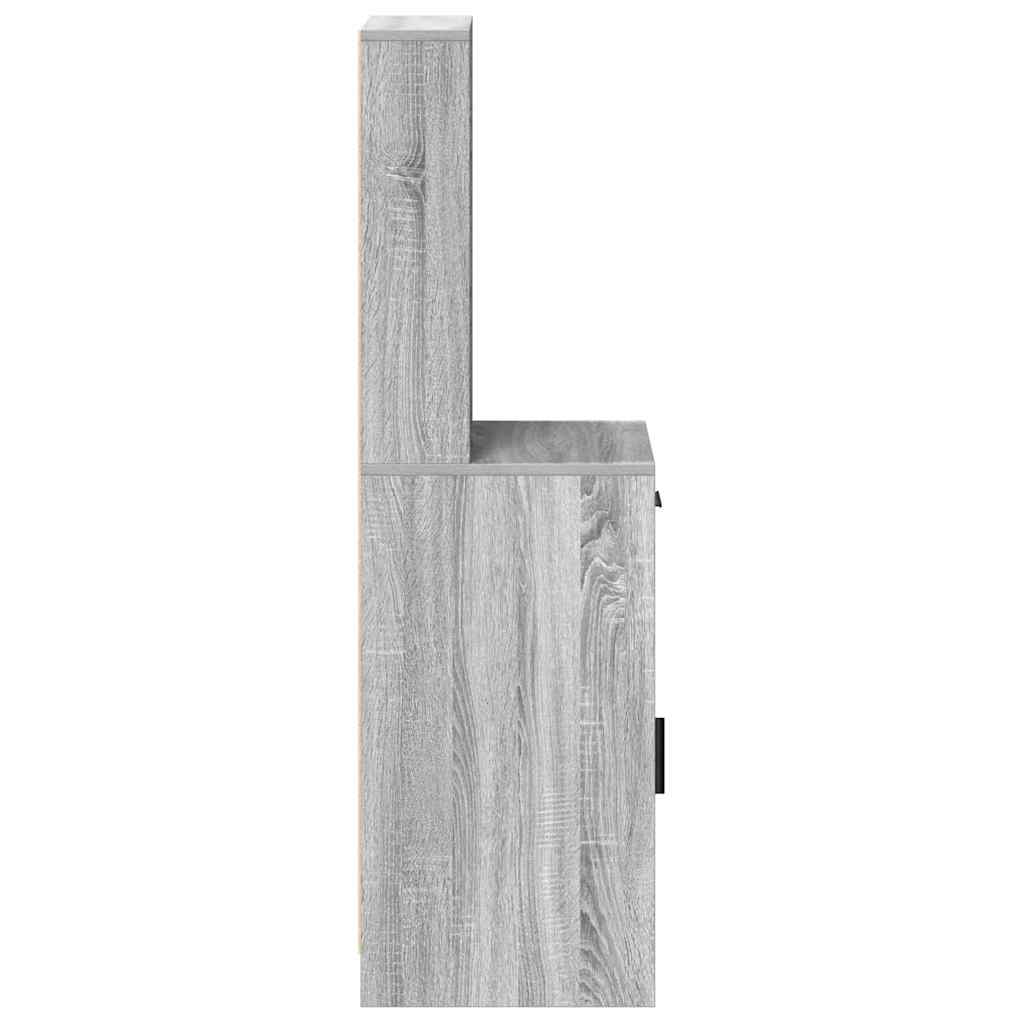 Highboard Grå sonoma-eg 40 x 40,5 x 135 cm Konstrueret træ