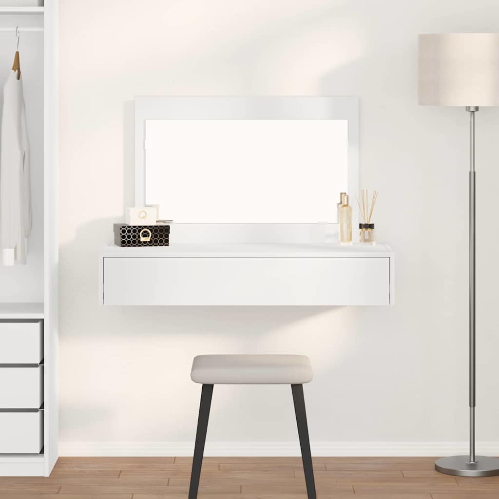 Klædeskab med skuffe Hvid 100 x 40 x 70 cm Konstrueret træ
