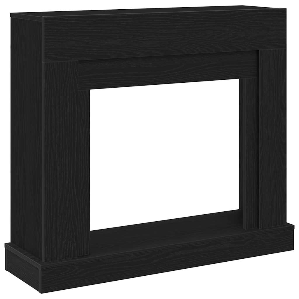 forsats til pejs 100x30x87,5 cm konstrueret træ sort-eg