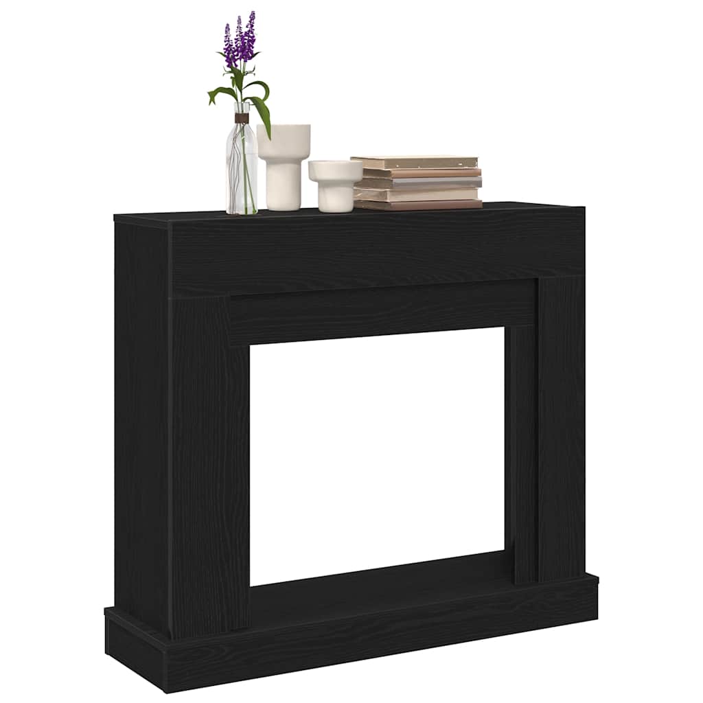 forsats til pejs 100x30x87,5 cm konstrueret træ sort-eg