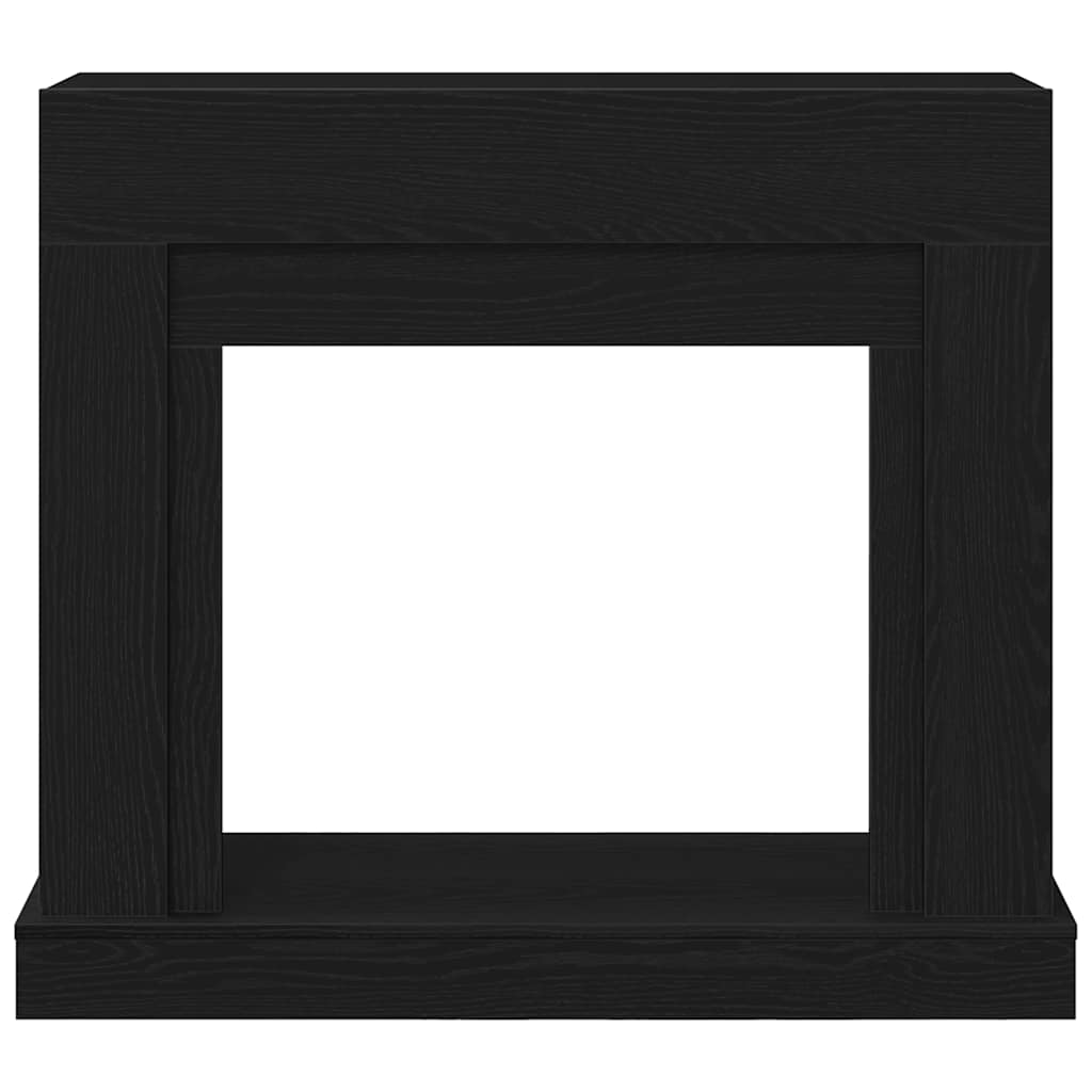 forsats til pejs 100x30x87,5 cm konstrueret træ sort-eg