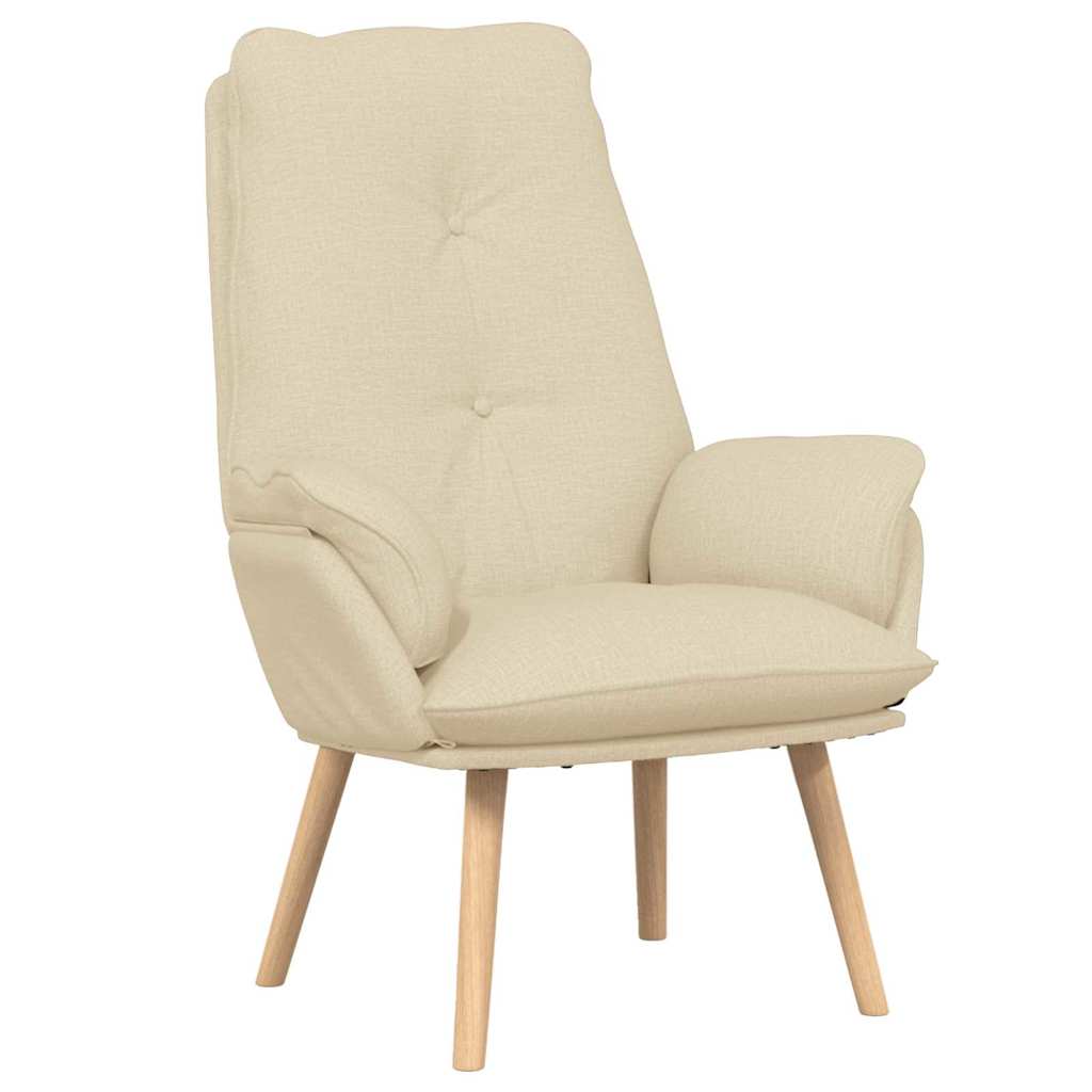 Afslappende stol Creme 69 x 74 x 93 cm Stof