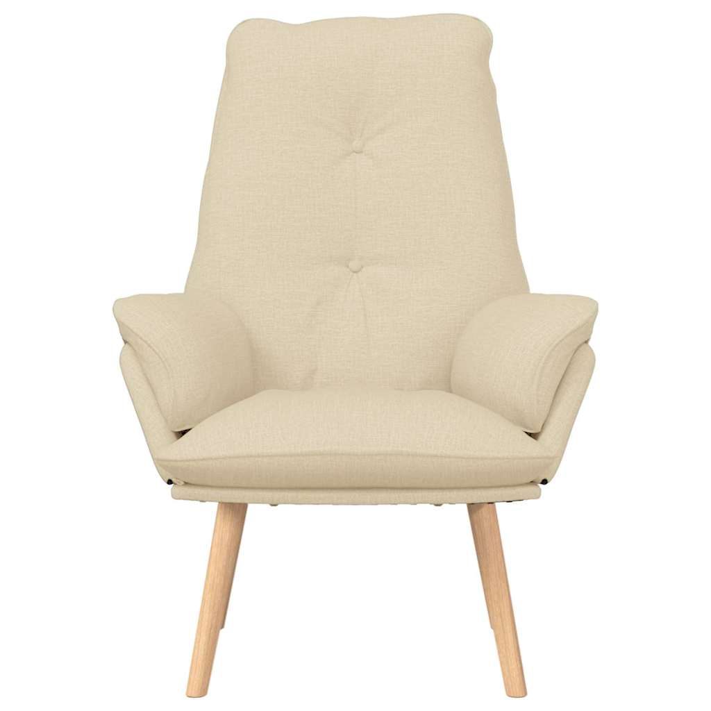 Afslappende stol Creme 69 x 74 x 93 cm Stof