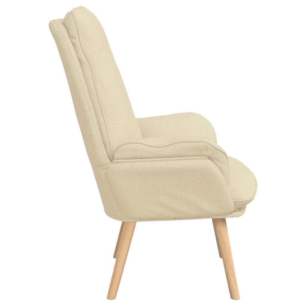 Afslappende stol Creme 69 x 74 x 93 cm Stof