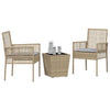 Have Bistro Sæt 3 pcs Beige Poly rattan