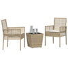 Have Bistro Sæt 3 pcs Beige Poly rattan