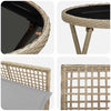 Have Bistro Sæt 3 pcs Beige Poly rattan