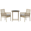 Have Bistro Sæt 3 pcs Beige Poly rattan