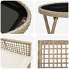 Have Bistro Sæt 3 pcs Beige Poly rattan