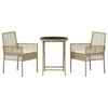 Have Bistro Sæt 3 pcs Beige Poly rattan