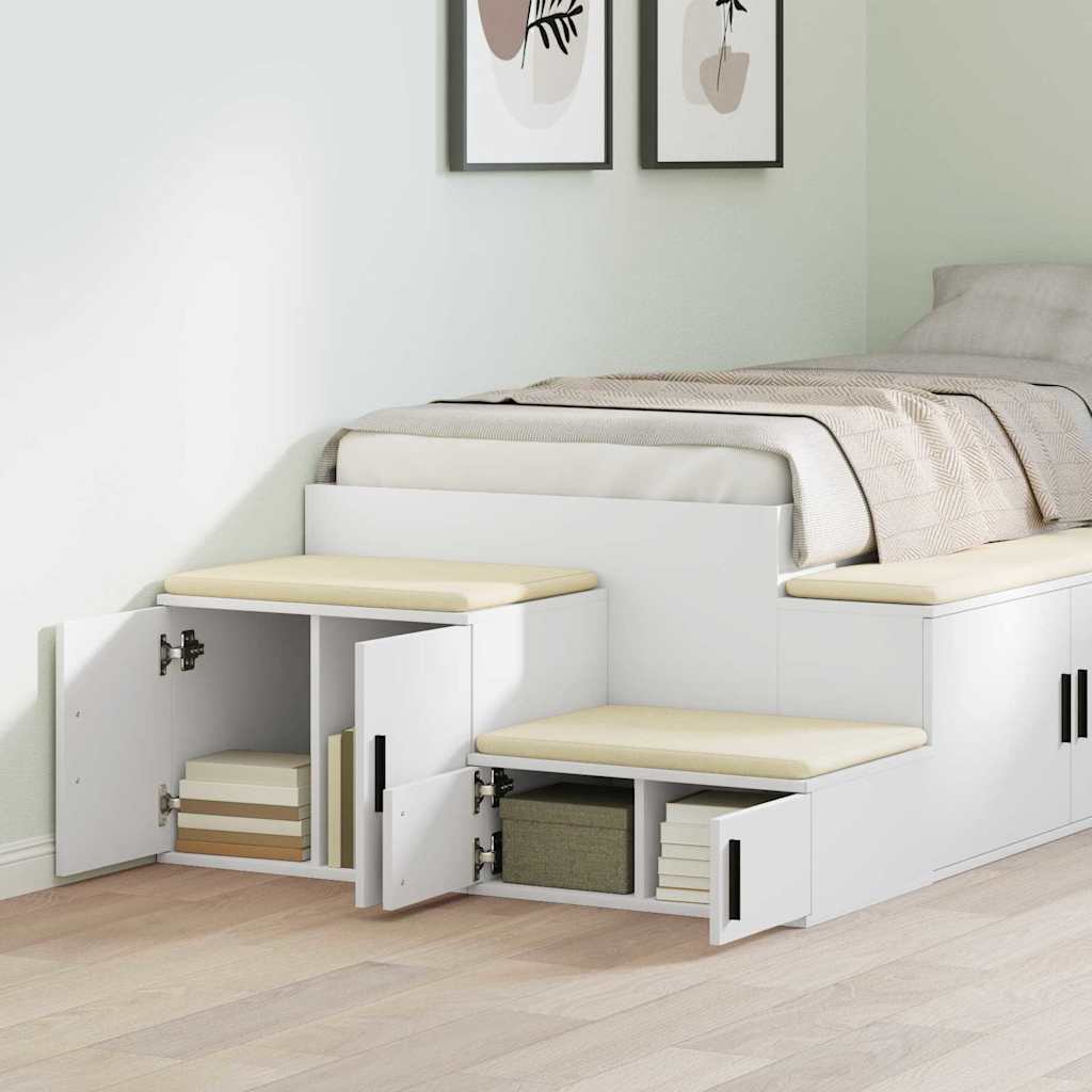 Opbevaringsskab Hvid 127 x 41 x 40 cm Konstrueret træ
