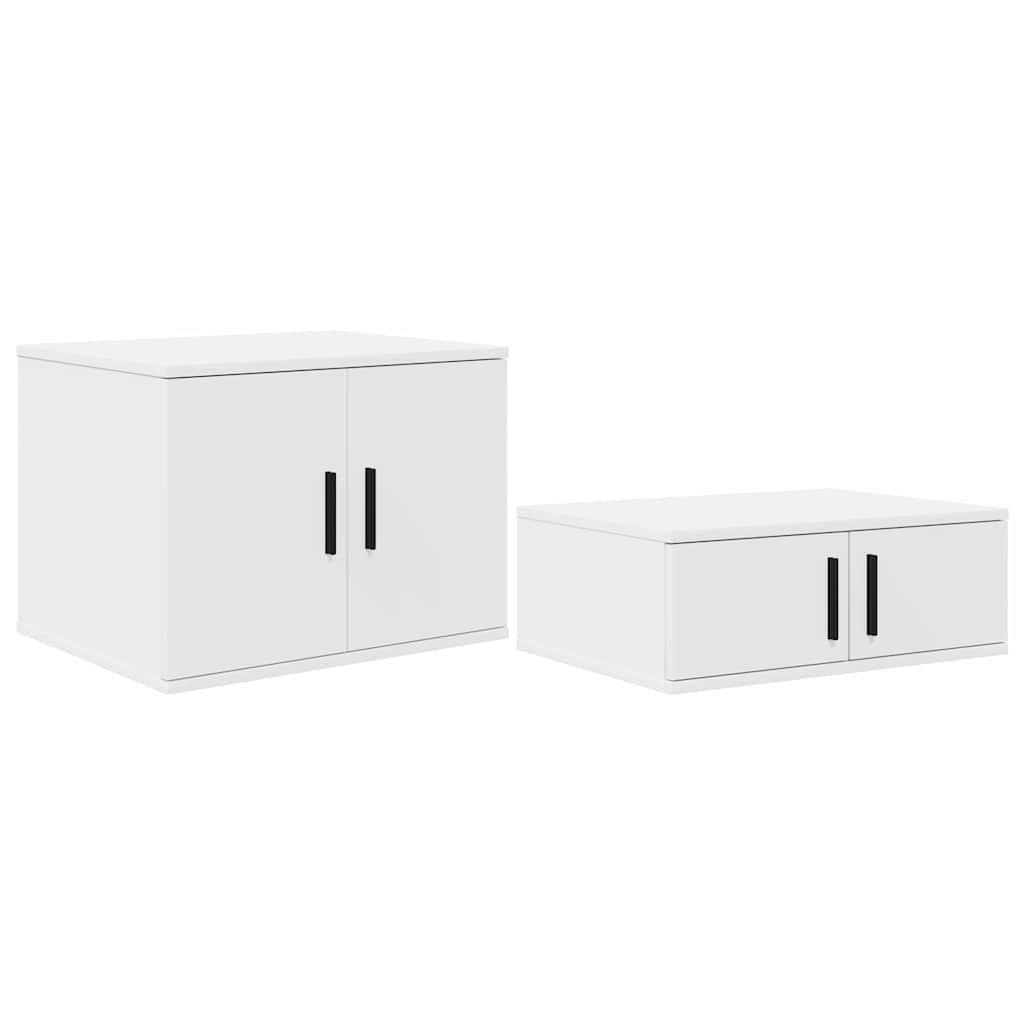 Opbevaringsskab Hvid 127 x 41 x 40 cm Konstrueret træ