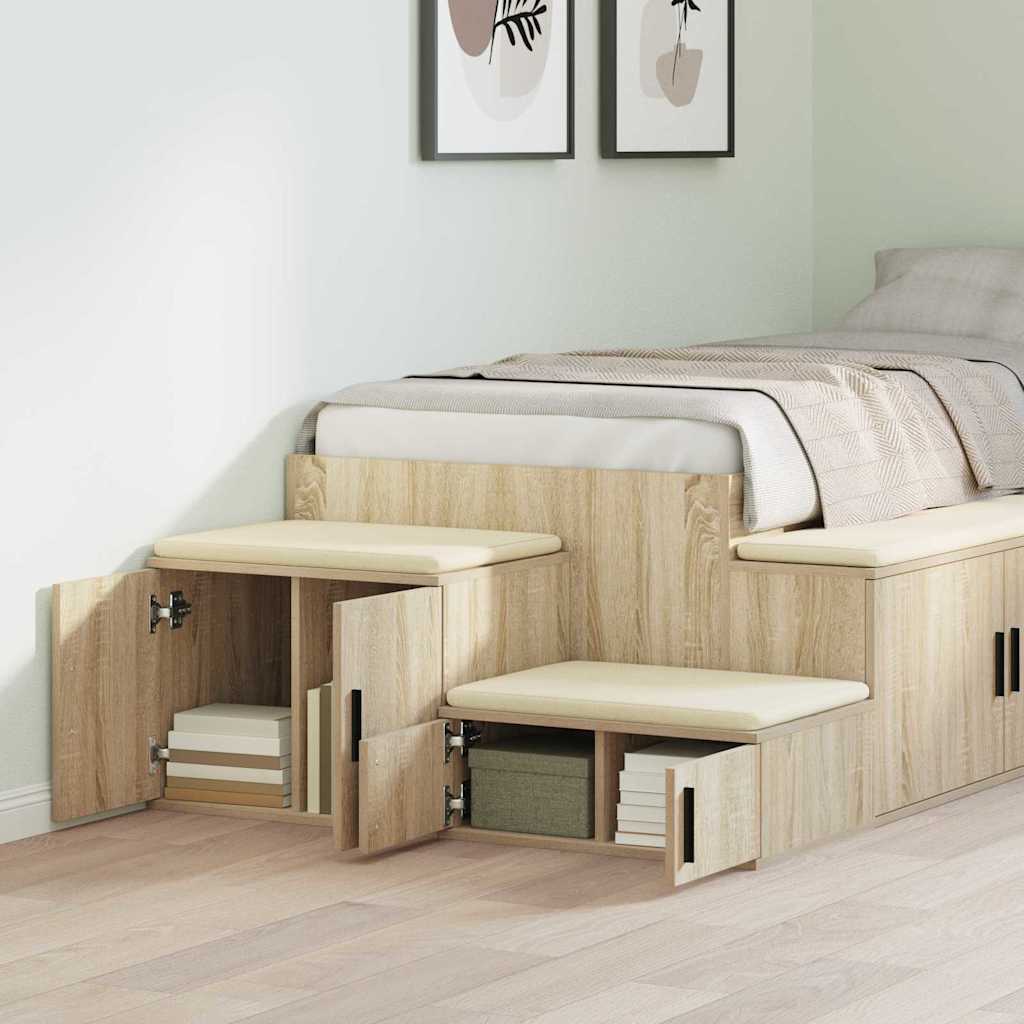 Opbevaringsskab Sonoma-eg 127 x 41 x 40 cm Konstrueret træ