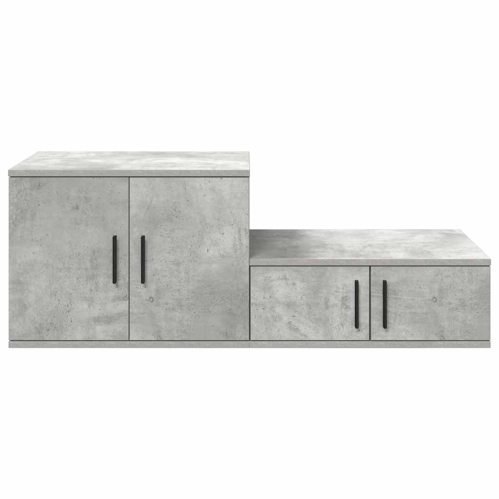 Opbevaringsskab Betongrå 127 x 41 x 40 cm Konstrueret træ
