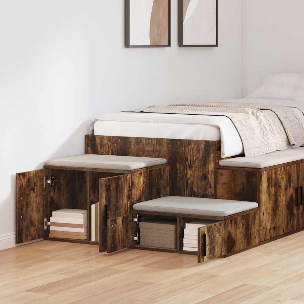 Opbevaringsskab Røget eg 127 x 41 x 40 cm Konstrueret træ