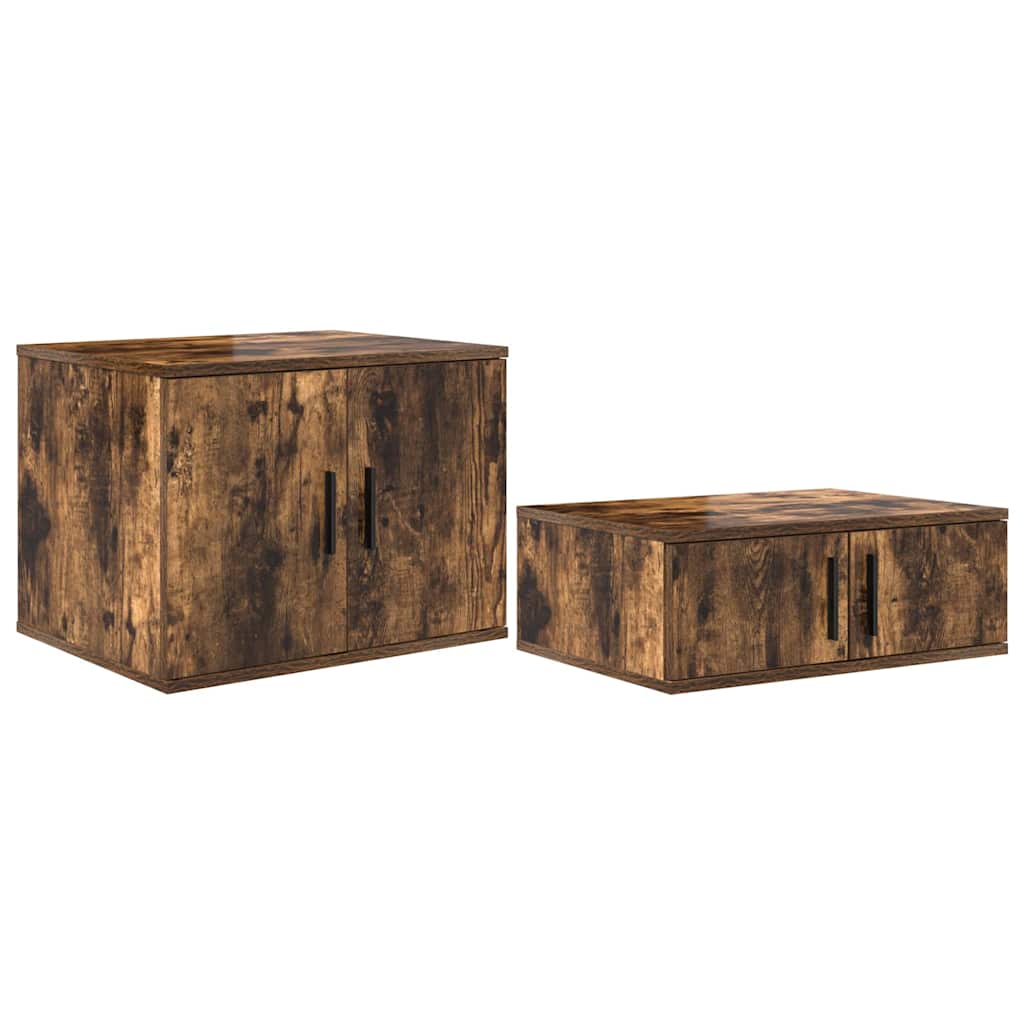 Opbevaringsskab Røget eg 127 x 41 x 40 cm Konstrueret træ