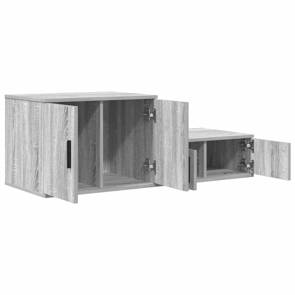 Opbevaringsskab Grå sonoma-eg 127 x 41 x 40 cm Konstrueret træ