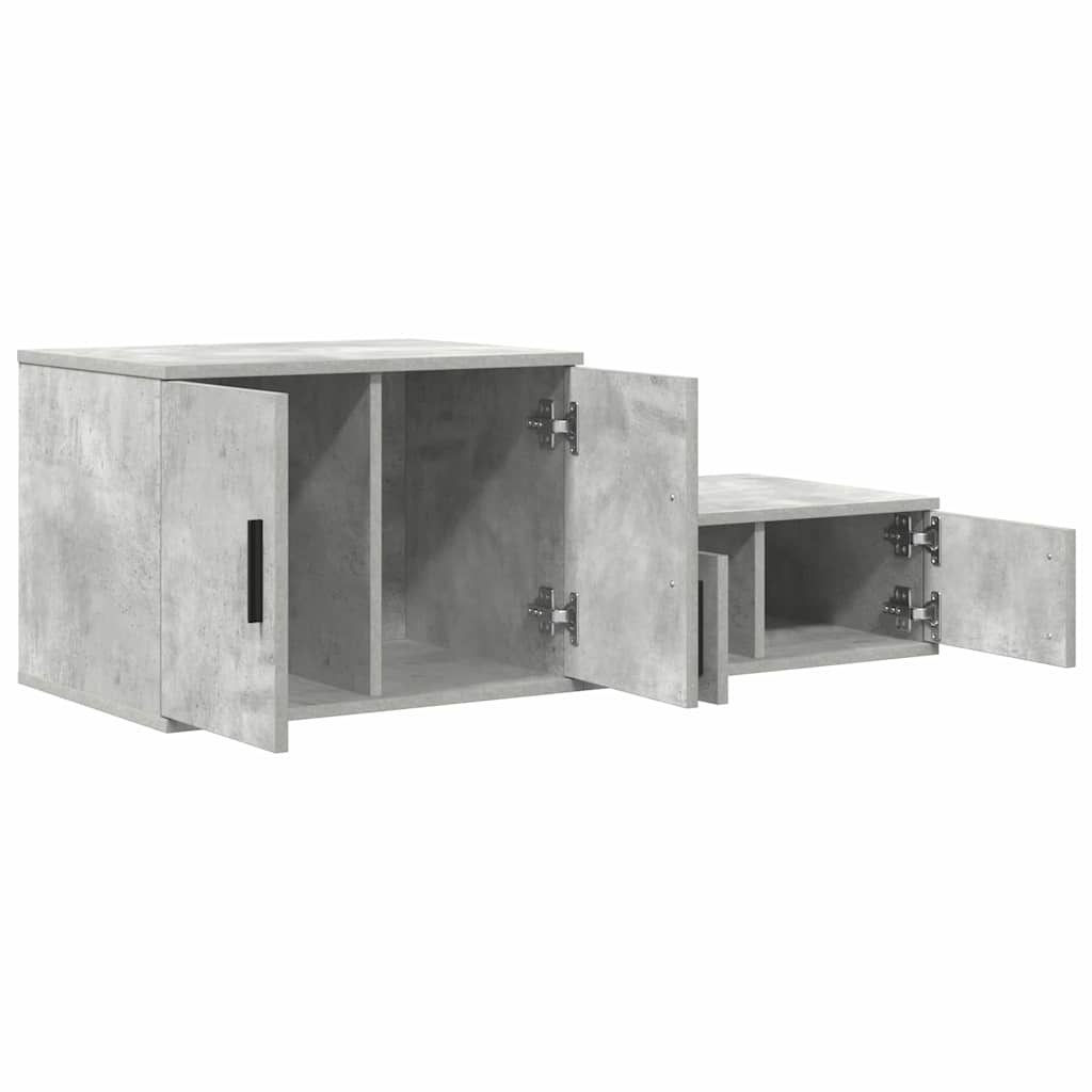 Opbevaringsskab Betongrå 118 x 41 x 40 cm Konstrueret træ