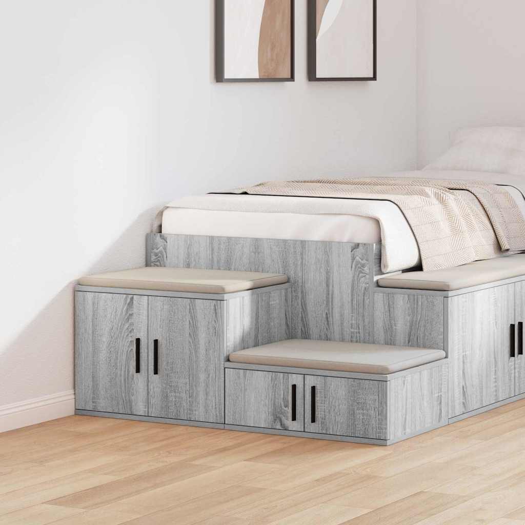 Opbevaringsskab Grå sonoma-eg 118 x 41 x 40 cm Konstrueret træ