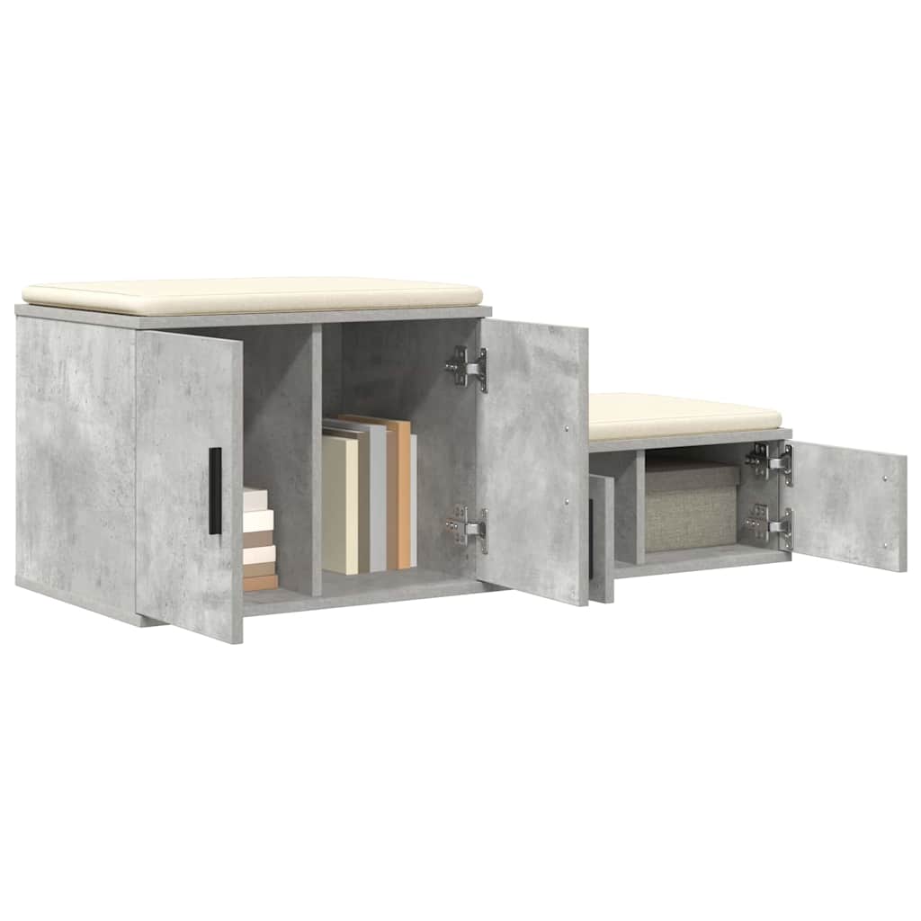 Opbevaringsskab Betongrå 108 x 41 x 40 cm Konstrueret træ