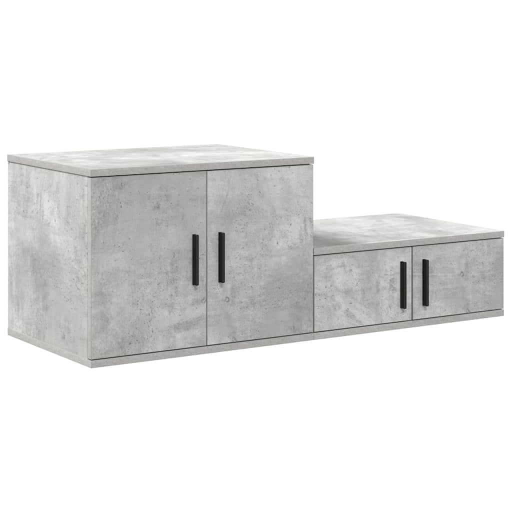 Opbevaringsskab Betongrå 103 x 41 x 40 cm Konstrueret træ