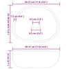 Vask Lysegrå (30-37) x (25-30) x 12 cm Flodsten
