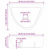 Væghængt Basin Grå (30-37) x (25-30) x 12 cm Flodsten