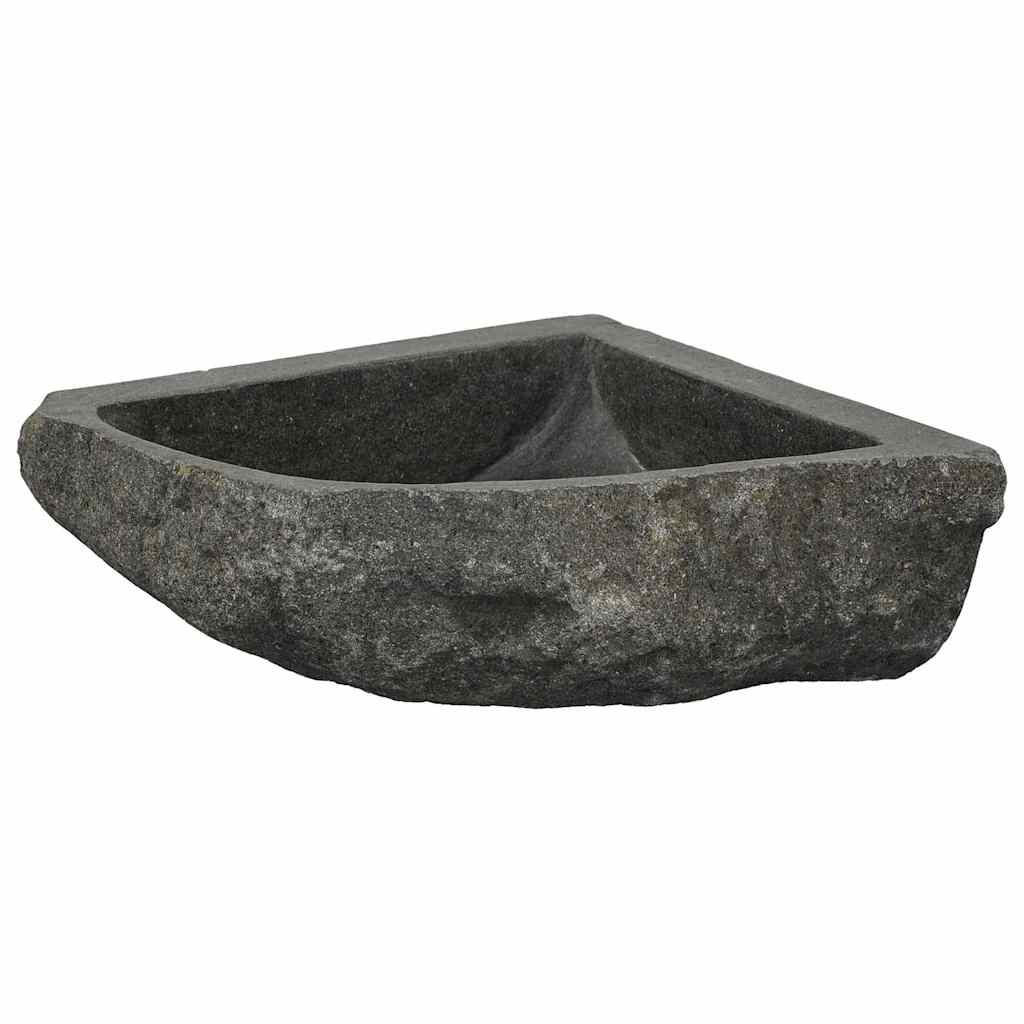 Vægmonteret Hjørnevask Grå (30-37) x (30-37) x 12 cm Flodsten