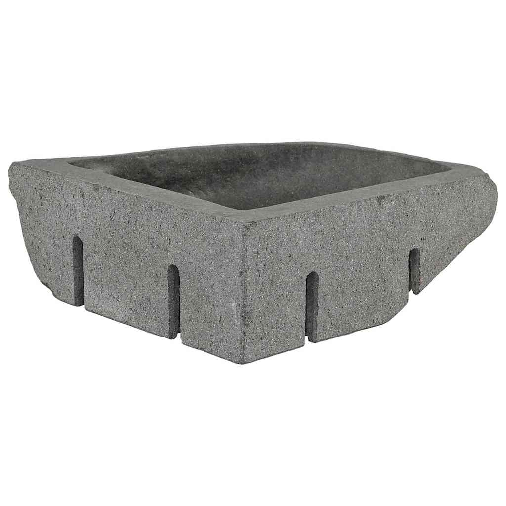 Vægmonteret Hjørnevask Grå (30-37) x (30-37) x 12 cm Flodsten