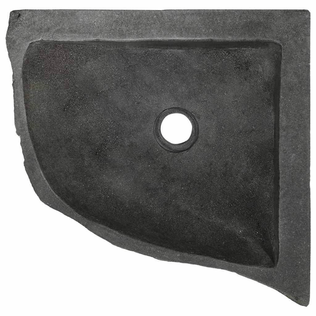 Vægmonteret Hjørnevask Grå (30-37) x (30-37) x 12 cm Flodsten