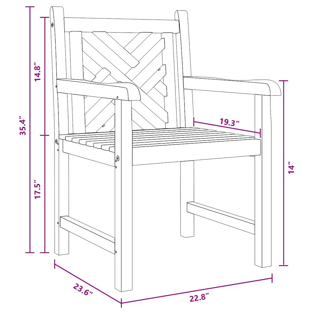 Stol 2 pcs Brun 60 x 58 x 90 cm Massiv Teaktræ