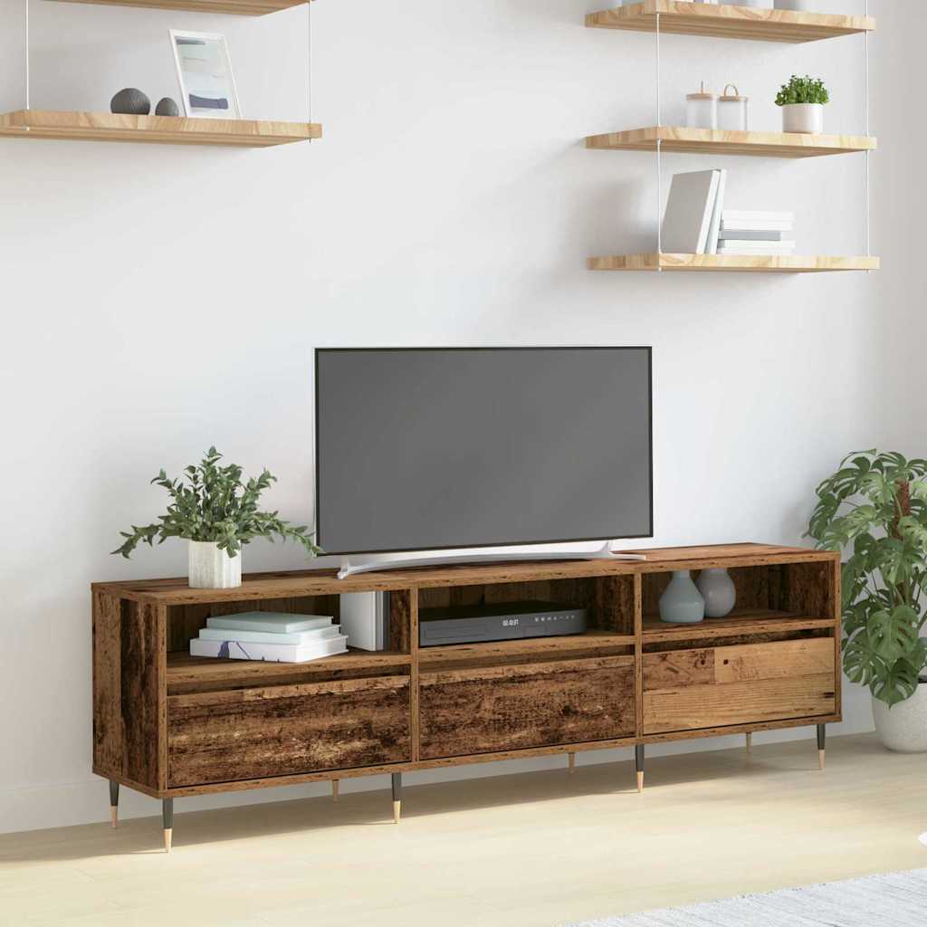 TV-skab Gammelt træ 150 x 30 x 44.5 cm Konstrueret træ
