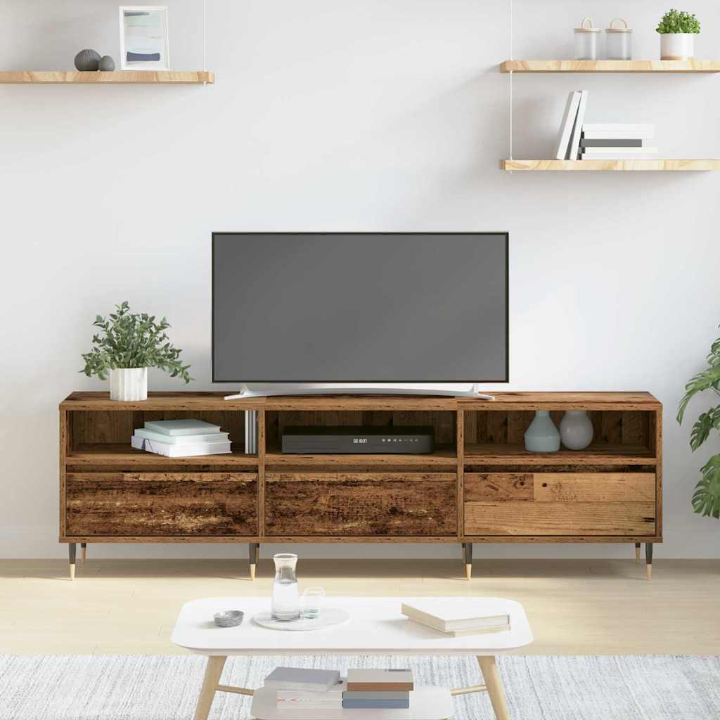 TV-skab Gammelt træ 150 x 30 x 44.5 cm Konstrueret træ