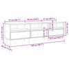 TV-skab Gammelt træ 150 x 30 x 44.5 cm Konstrueret træ