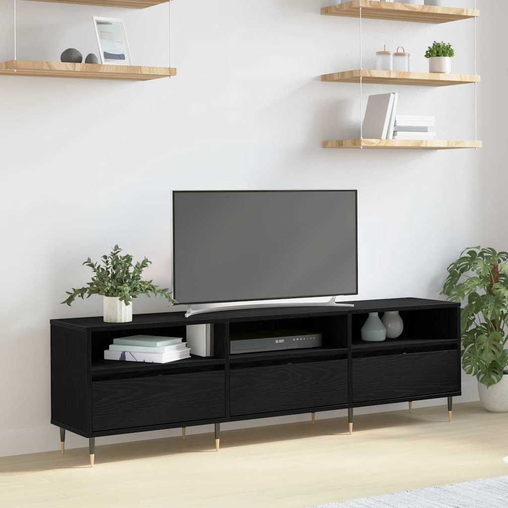 TV-skab Sort eg 150 x 30 x 44.5 cm Konstrueret træ