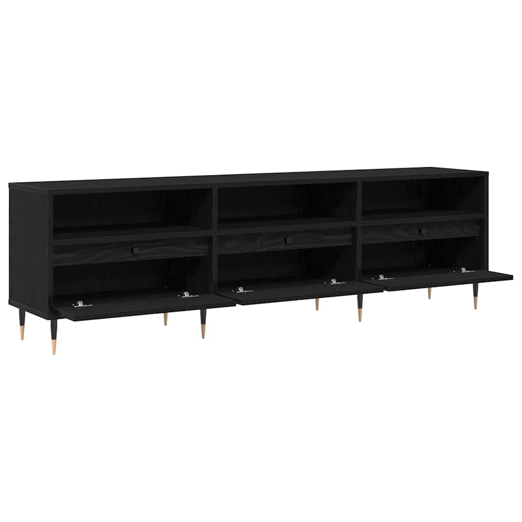 TV-skab Sort eg 150 x 30 x 44.5 cm Konstrueret træ