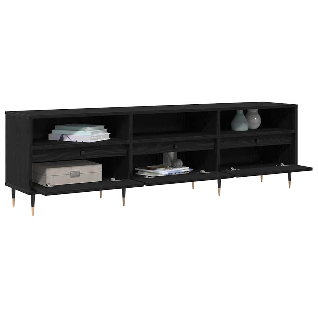 TV-skab Sort eg 150 x 30 x 44.5 cm Konstrueret træ
