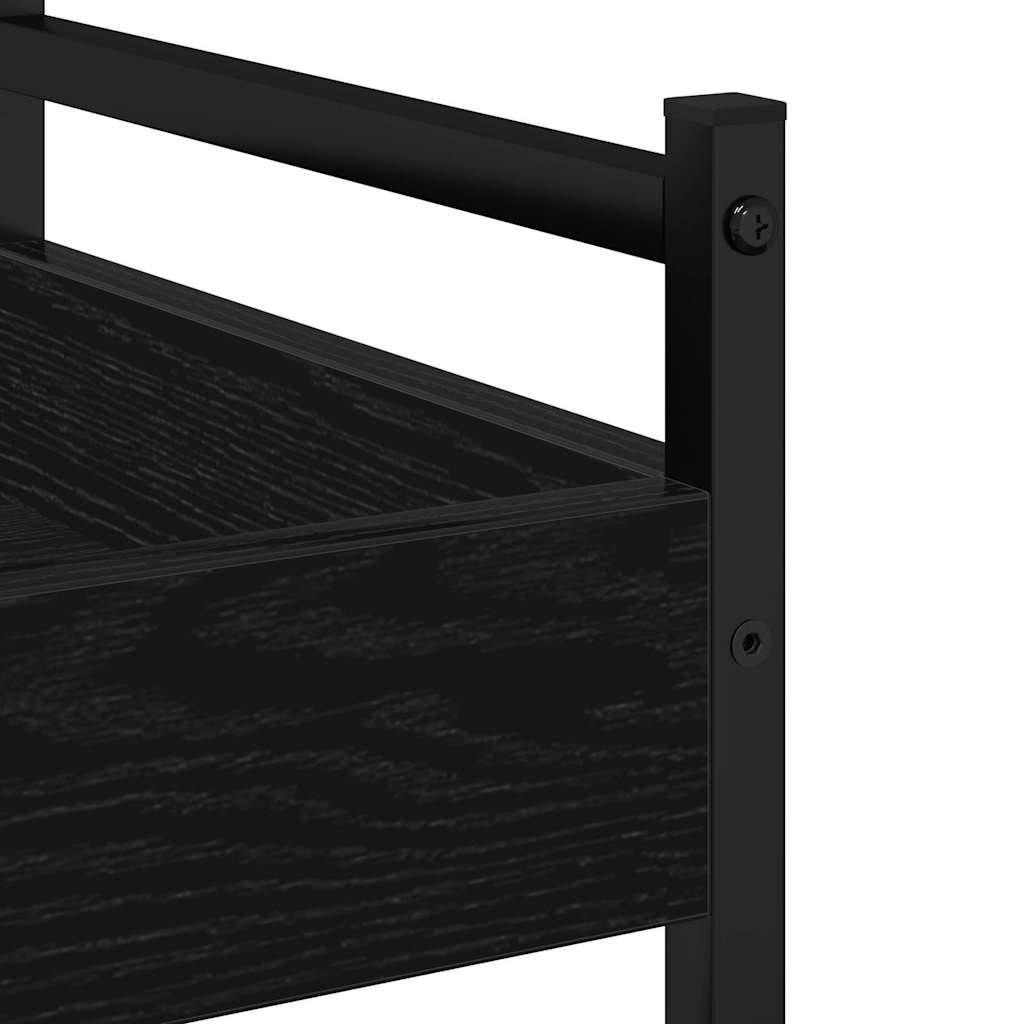Køkkenvogn Sort eg 50 x 30 x 70 cm Konstrueret træ