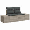 Havesofa Sæt 7 pcs Lysegrå Poly rattan