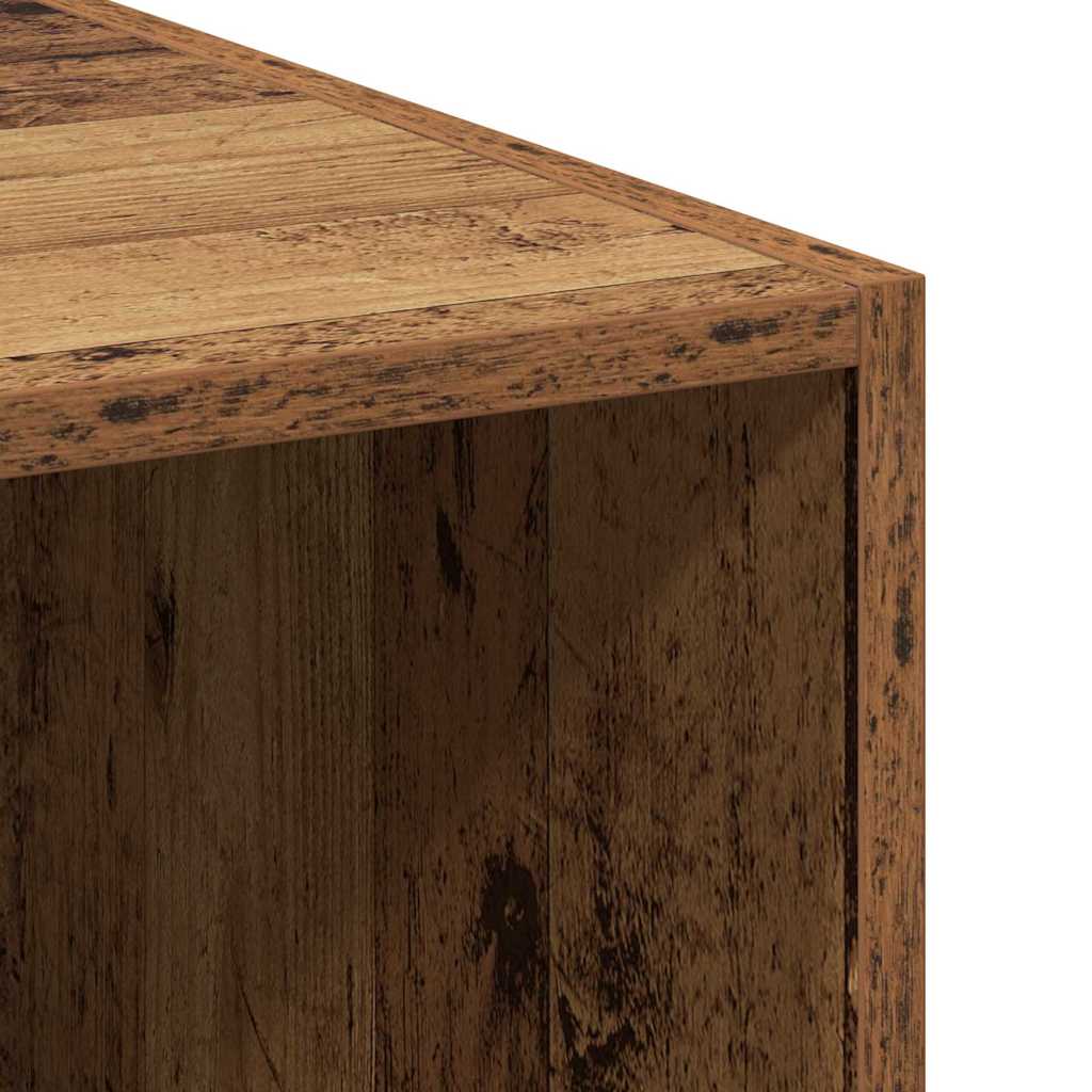 Bogreol med skuffe Gammelt træ 30 x 42.4 x 185.2 cm