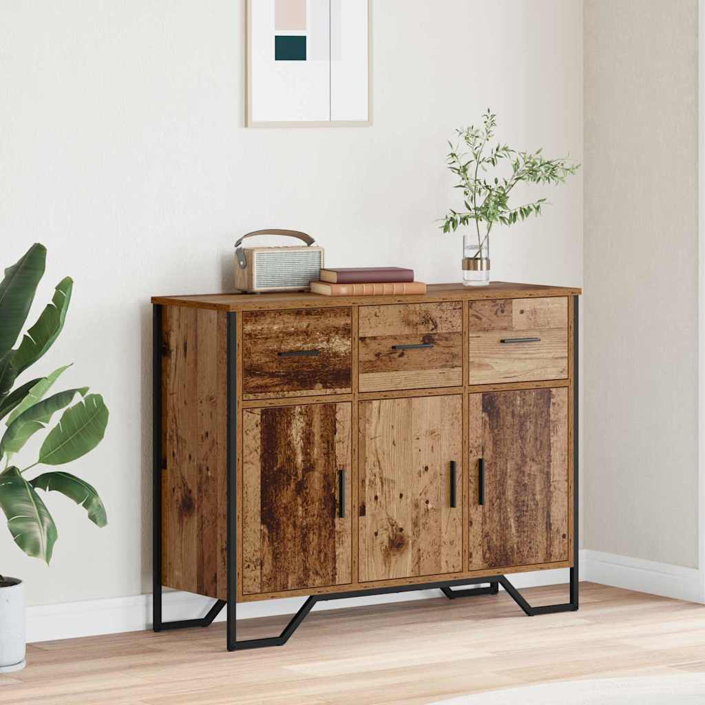 Sideboard Gammelt træ 97 x 32.5 x 74.5 cm Konstrueret træ